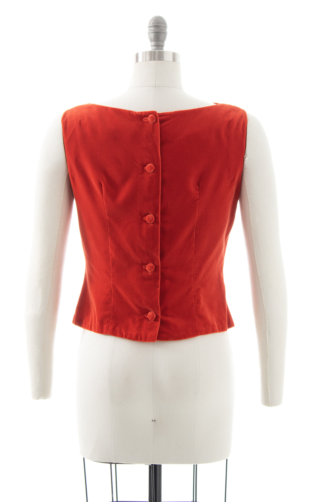 1950s Orange Velvet Top | small