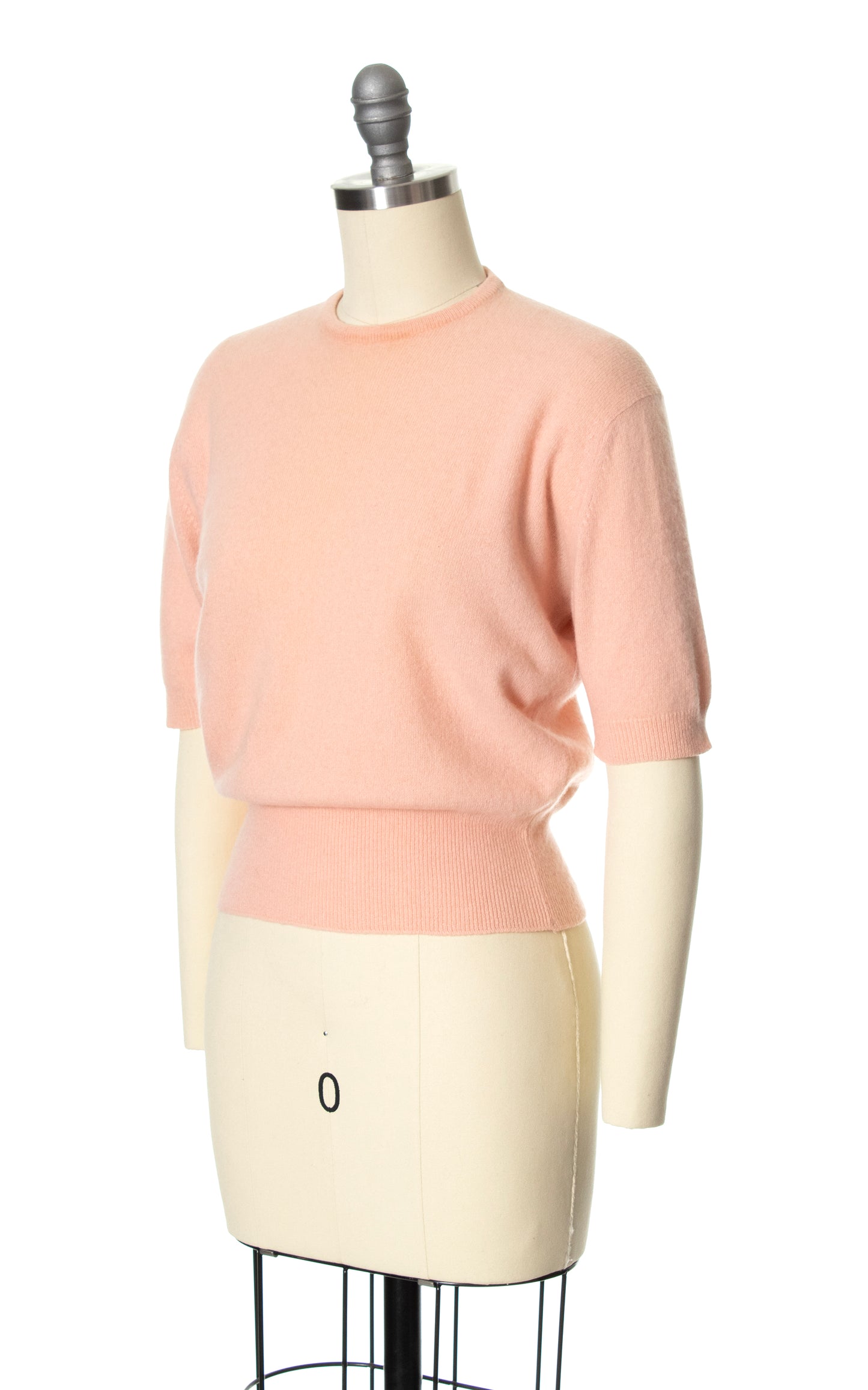 Vintage 50s 1950s DALTON Light Pink Knit Cashmere Sweater Top BirthdayLifeVintage