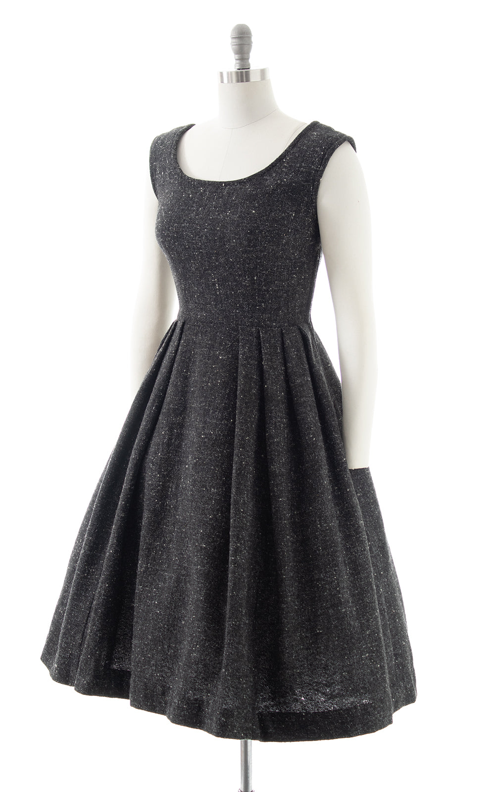 1950s Flecked Wool Dress | small/medium