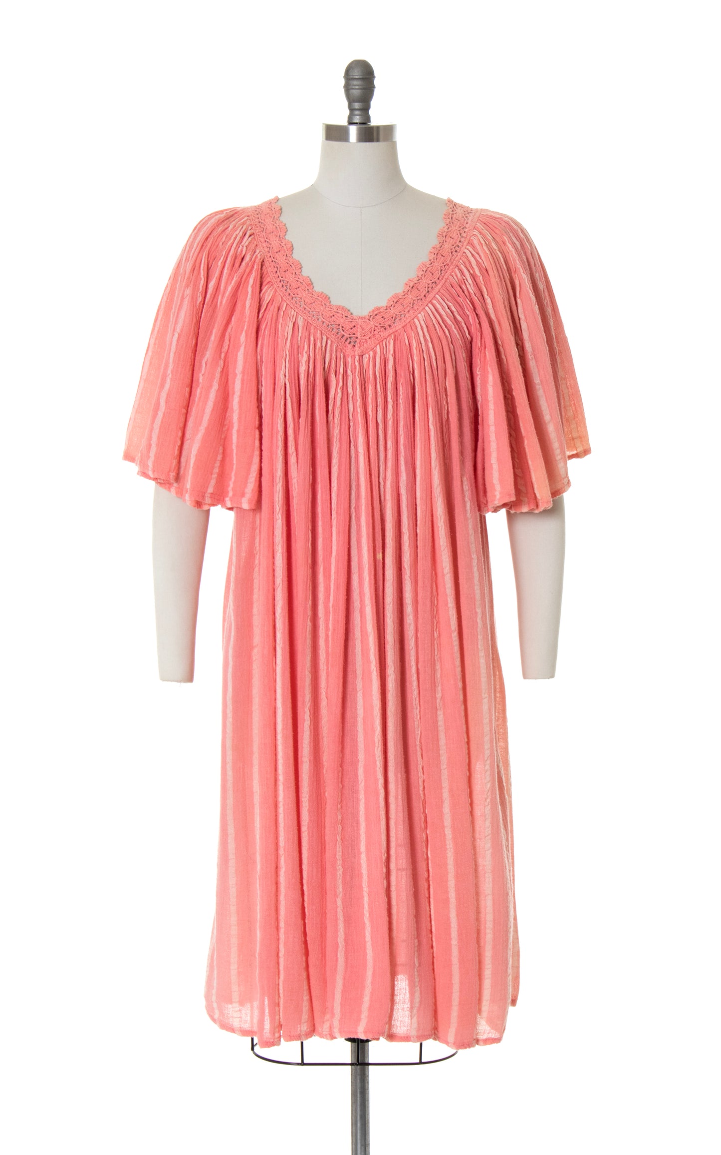 1970s Greek Cotton Gauze Trapeze Dress | x-small/small/medium/large