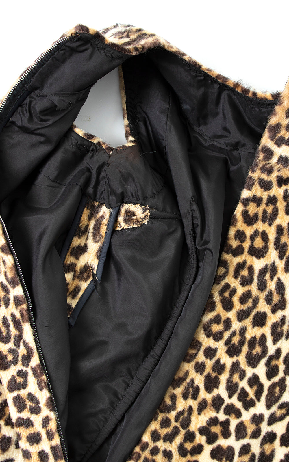 Vintage 1960s 60s 1970s 70s Leopard Print Faux Fur Dress Birthday Life Vintage