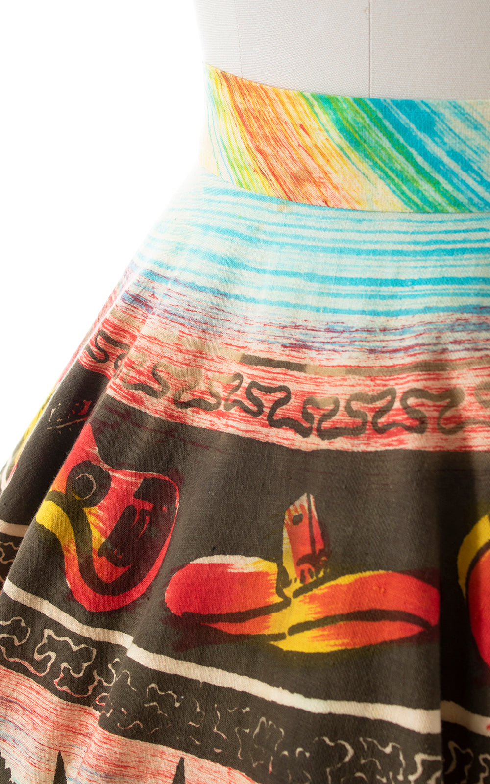 1950s Mexican Novelty Hand-Painted Circle Skirt | medium