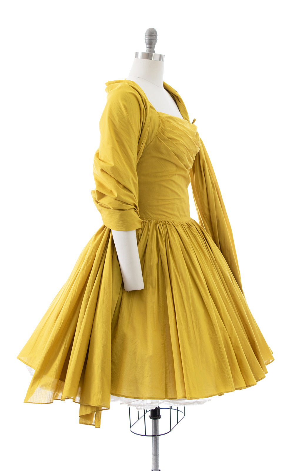 Modern 1950s Style Chartreuse Sundress with Wrap | medium