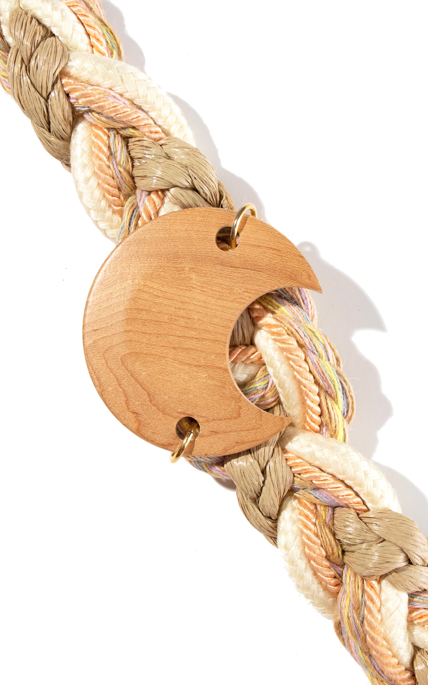 1980s Wooden Moon Braided Belt | medium
