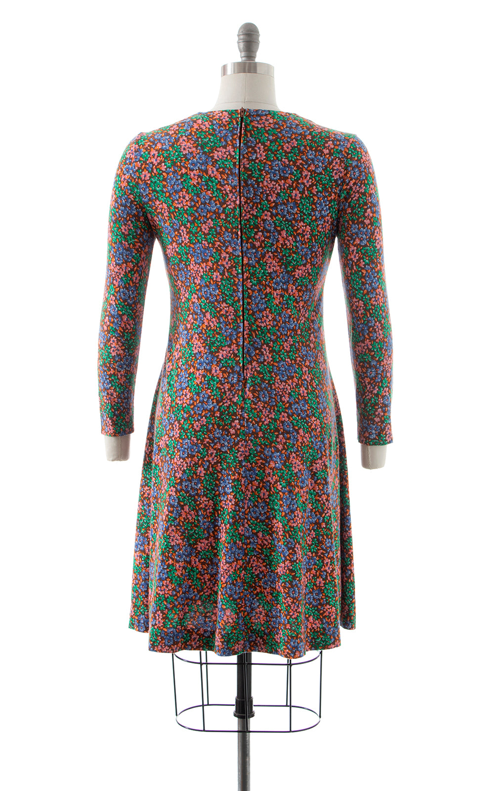 1970s DIANE VON FURSTENBERG Floral Jersey Dress | x-small/small