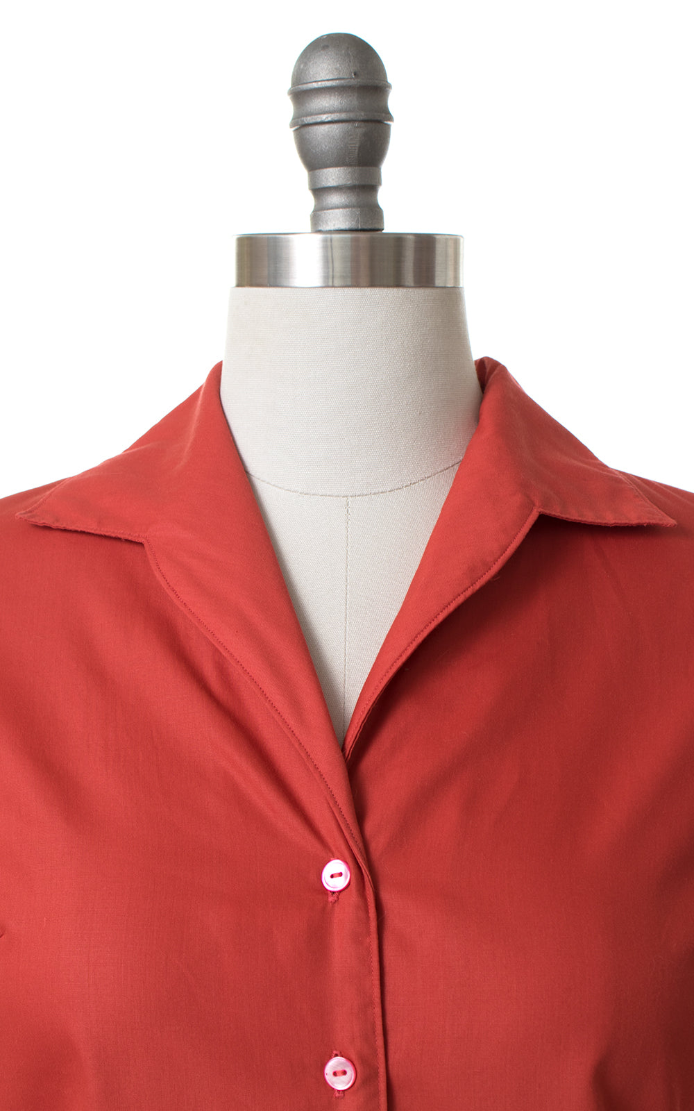 1950s Rust Red Blouse