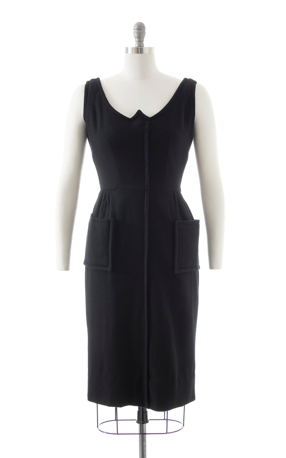 BLV x DEANNA || 1950s Wool Wiggle Dress with Pockets | small