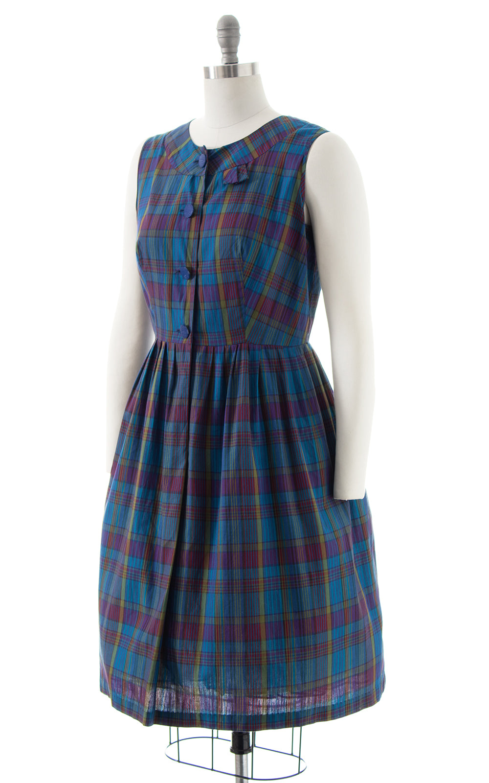 1960s Plaid Shirtwaist Dress | medium