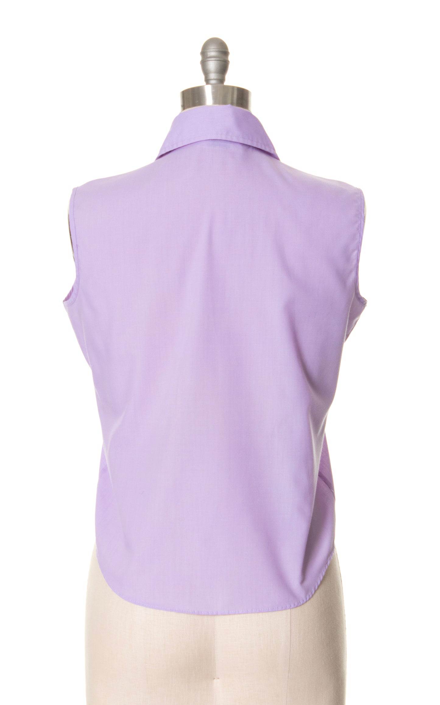 1950s 1960s Pastel Purple Sleeveless Blouse | large