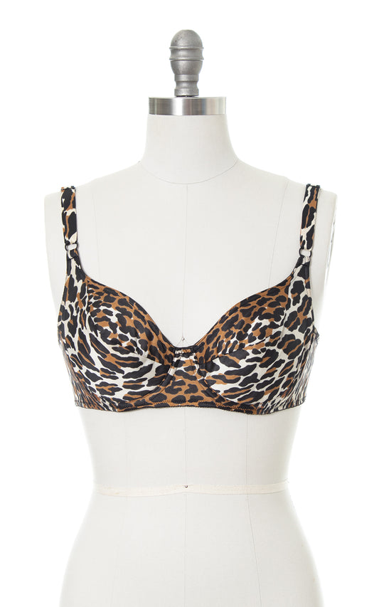 1960s Vanity Fair Leopard Print Bullet Bra