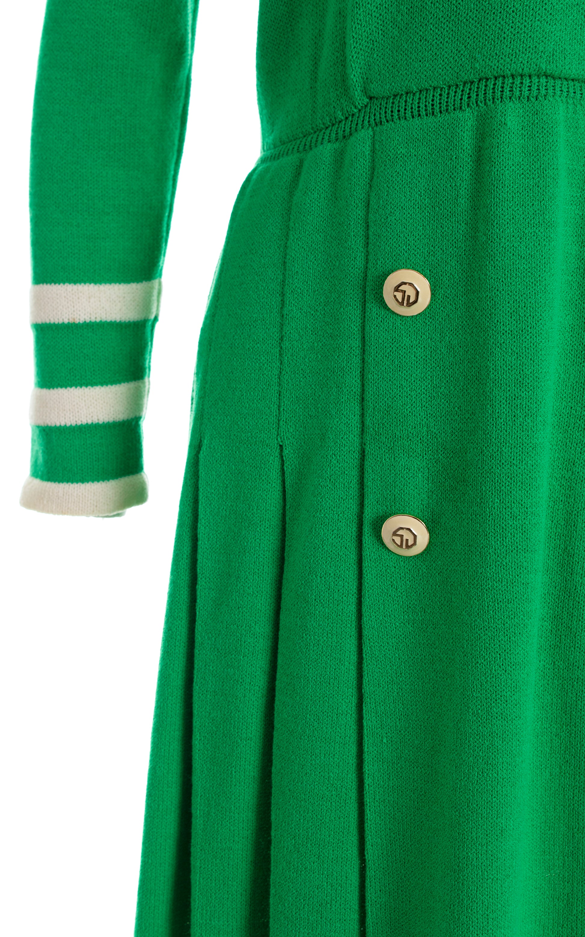 1980s ST. JOHN Kelly Green Knit Wool Sweater Dress | medium/large Birthday Life Vintage 1980s ST. JOHN Kelly Green Knit Wool Sweater Dress | medium/large Birthday Life Vintage