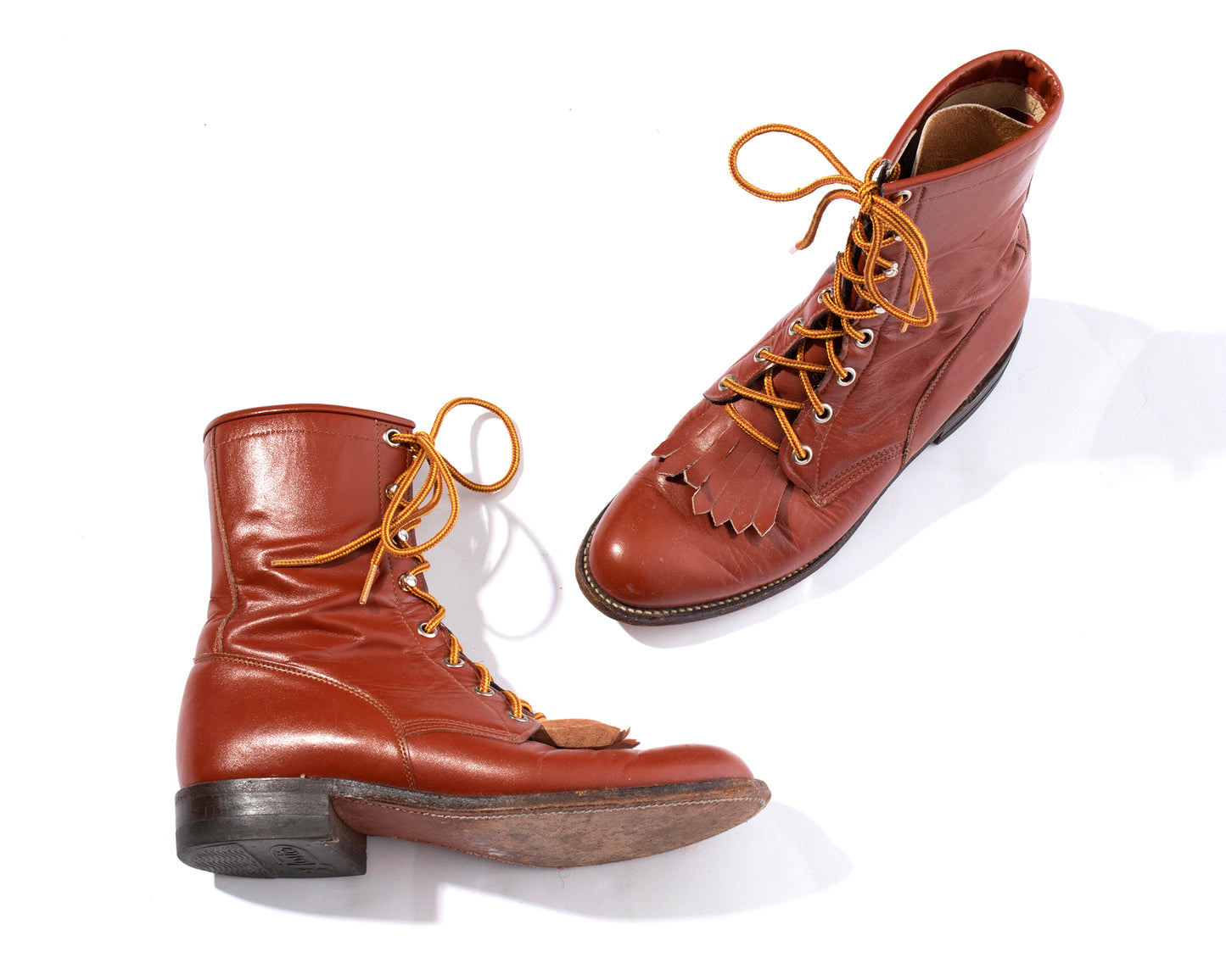 Justin Black Vintage Lace-Up Boots - M 7 / W 8.5