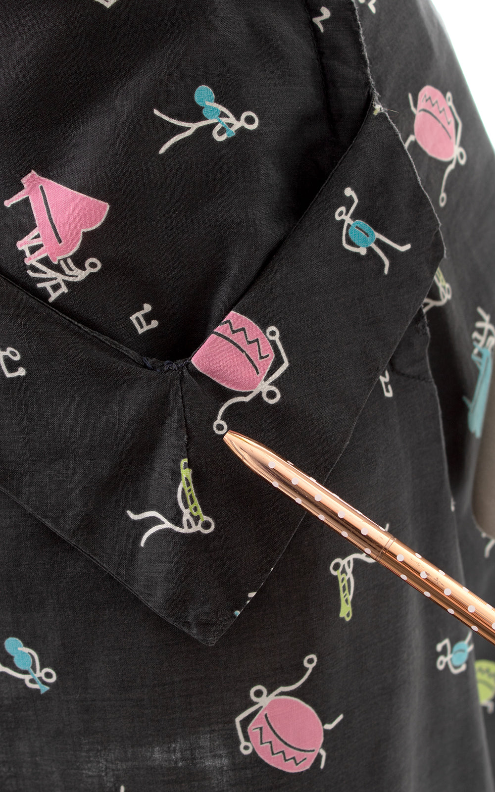 1950s Stick Figure Musicians Skirt with Pockets | BirthdayLifeVintage