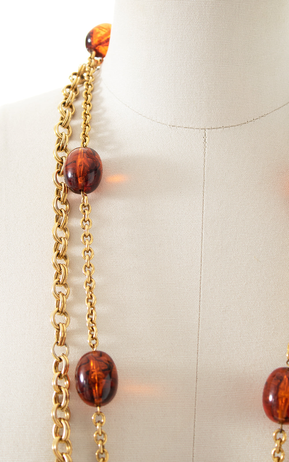 Faux hot sale amber necklace