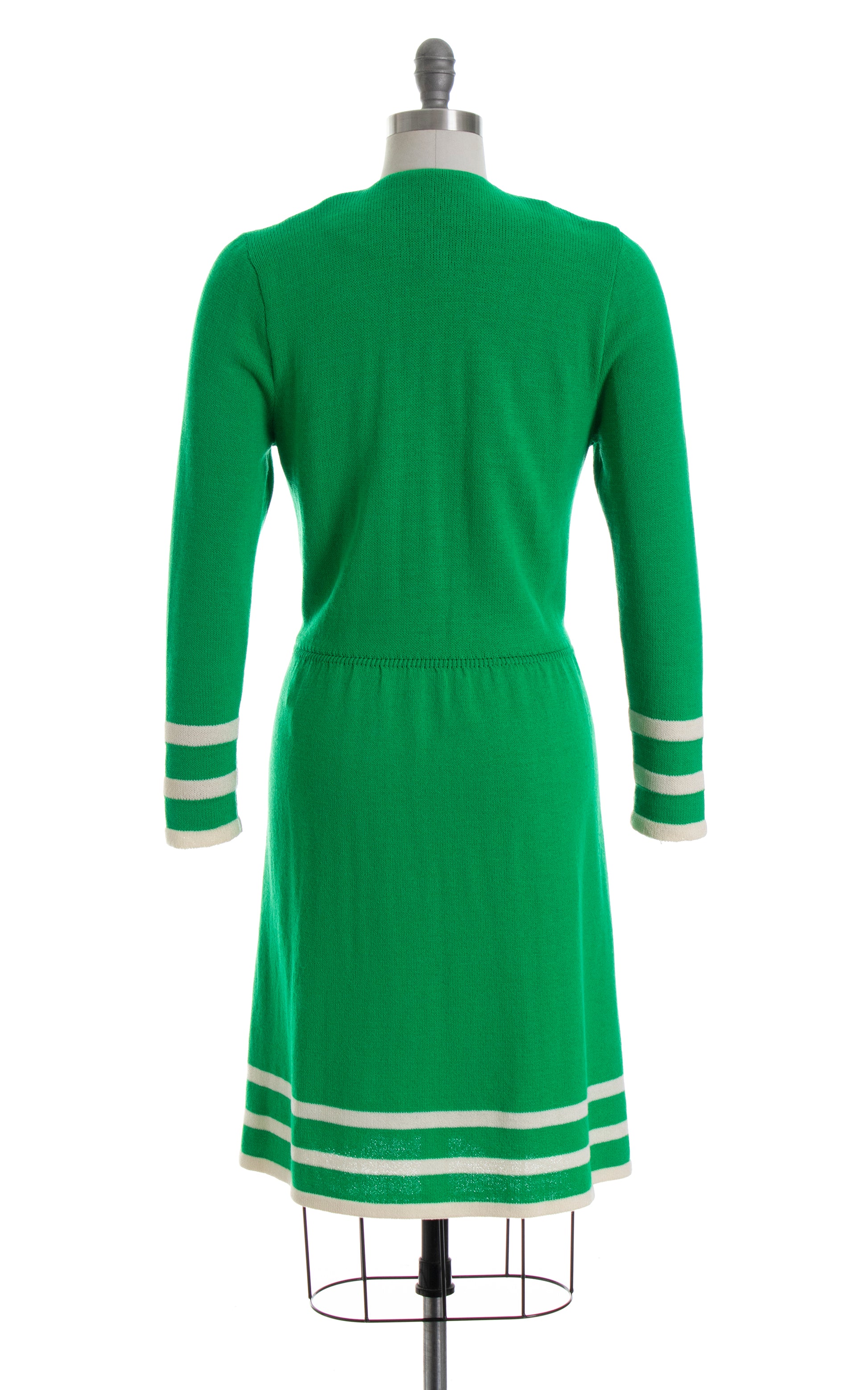 1980s ST. JOHN Kelly Green Knit Wool Sweater Dress | medium/large Birthday Life Vintage 1980s ST. JOHN Kelly Green Knit Wool Sweater Dress | medium/large Birthday Life Vintage