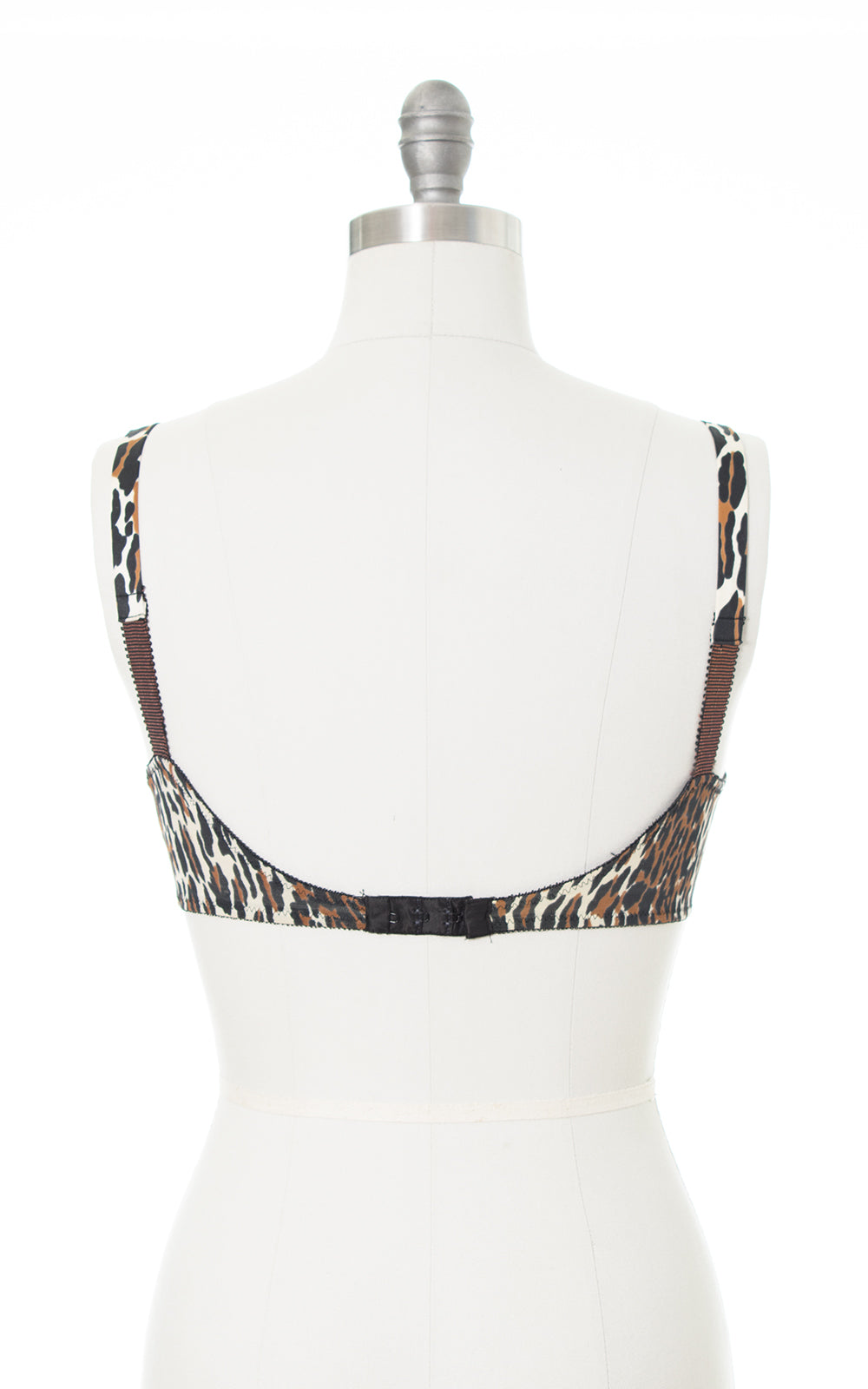 1960s Vanity Fair Leopard Print Bullet Bra