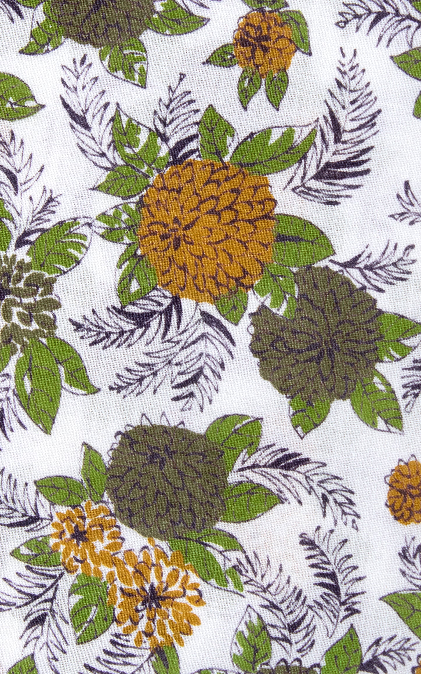 Vintage 60s 1960s Floral Print Cotton Peter Pan Collar Short Sleeve Blouse Top BirthdayLifeVintage