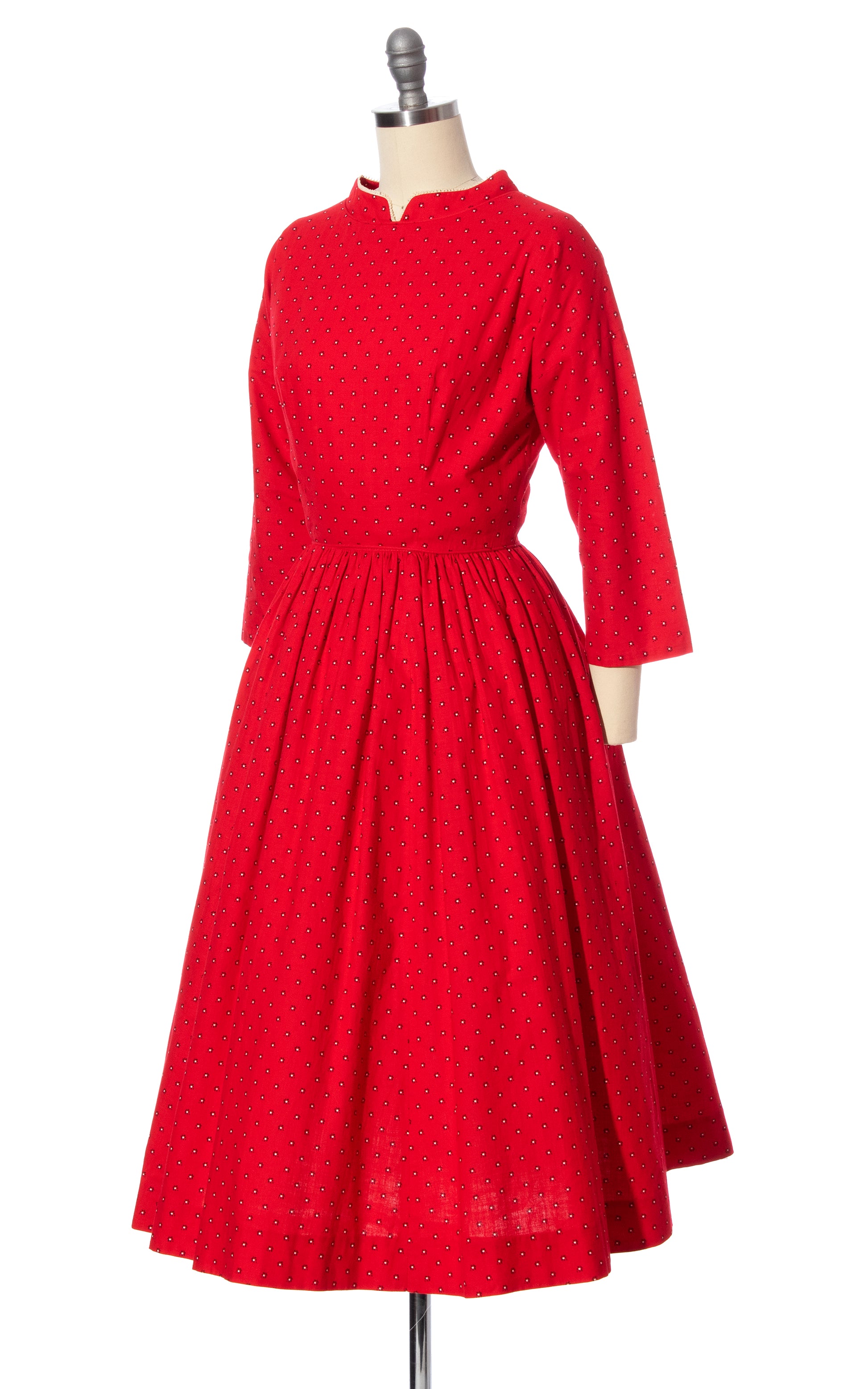 1950s LANZ Floral Cotton Button Back Dress 1950s LANZ Floral Cotton Button Back Dress