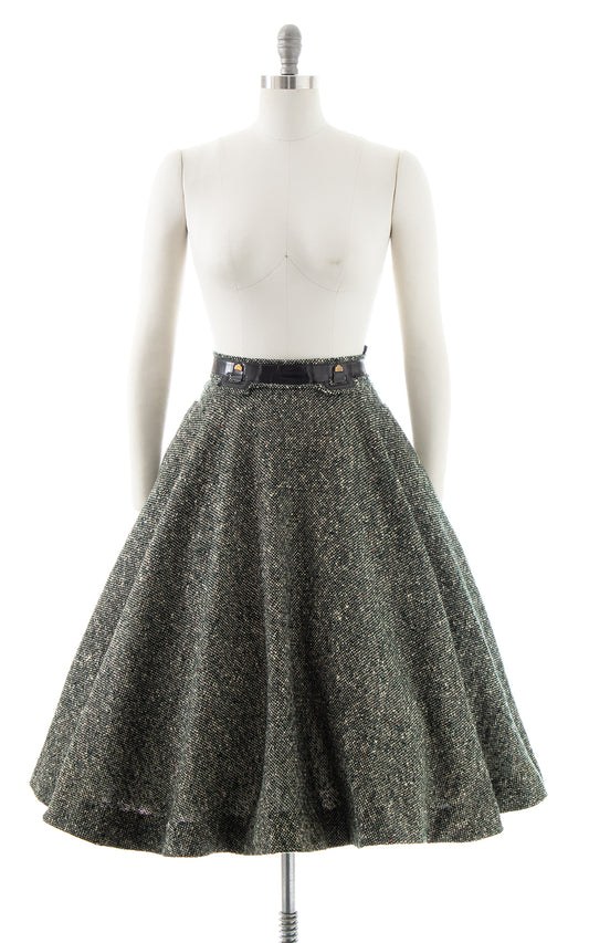 1950s Flecked Wool Skirt | small