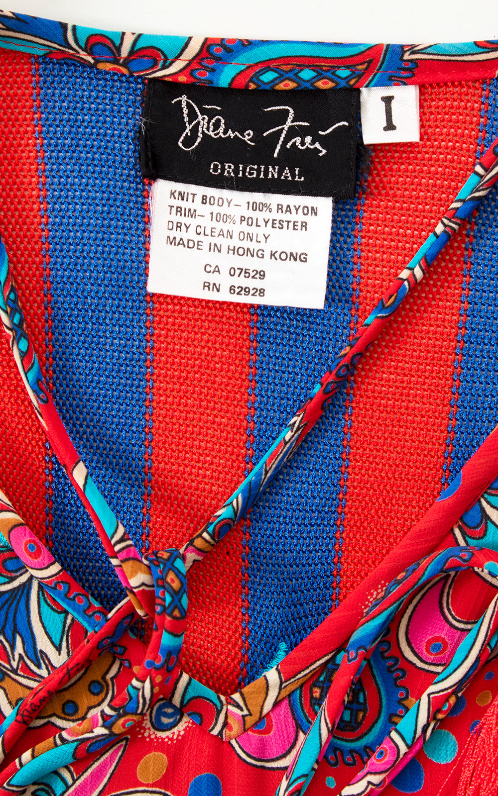 1980s DIANE FREIS Floral Striped Knit Blouse | large