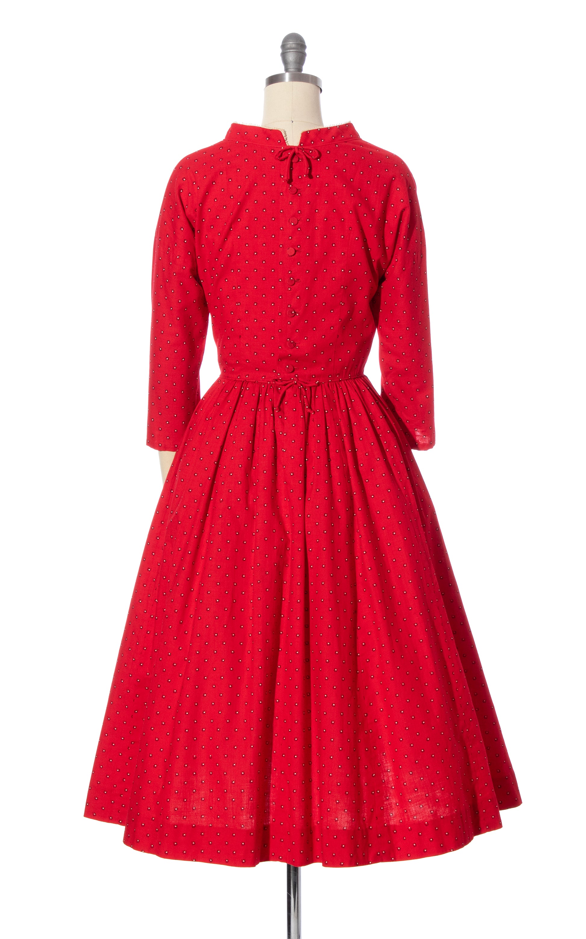 1950s LANZ Floral Cotton Button Back Dress 1950s LANZ Floral Cotton Button Back Dress