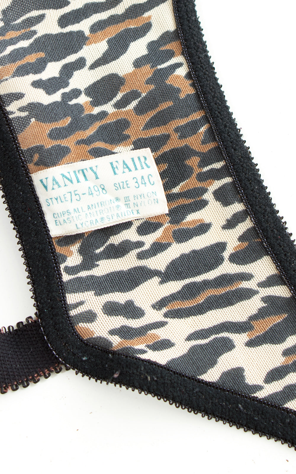 1960s Vanity Fair Leopard Print Bullet Bra