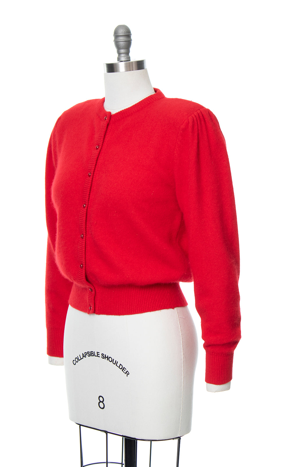 1980s BENETTON Red Knit Wool Angora Cardigan | small/medium
