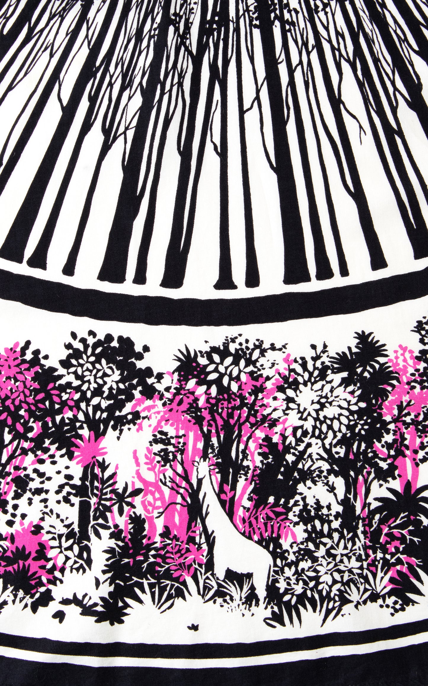 1970s Jungle Animals Novelty Border Print Circle Skirt | small