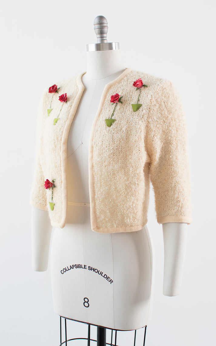 1950s Rose Cardigan | small/medium