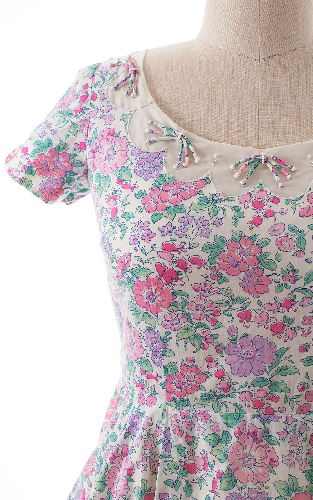 1950s LIBERTY OF LONDON Floral Dress with Pockets | large