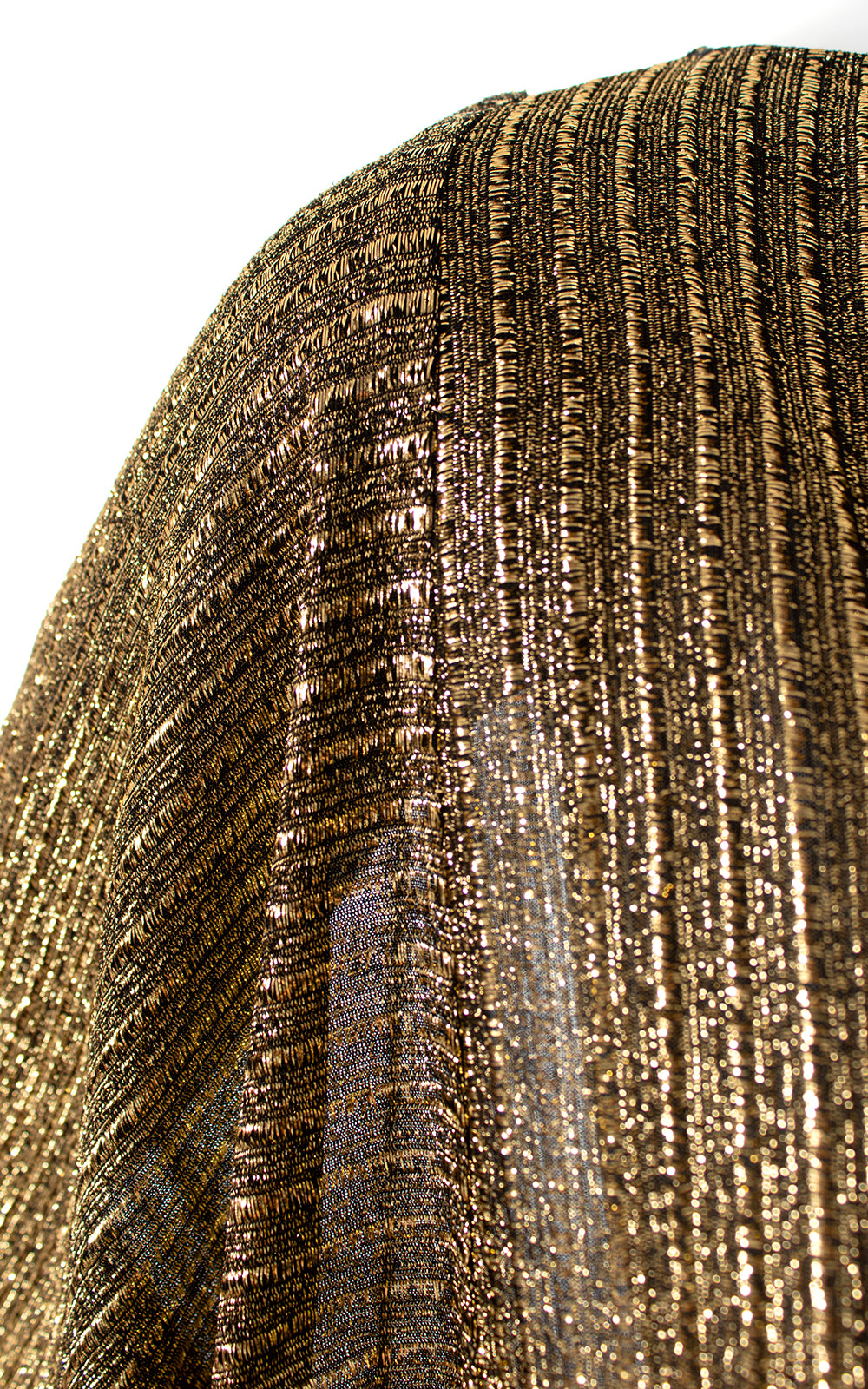 1970s Metallic Gold Dolman Sleeve Blouse with Pockets BirthdayLifeVintage