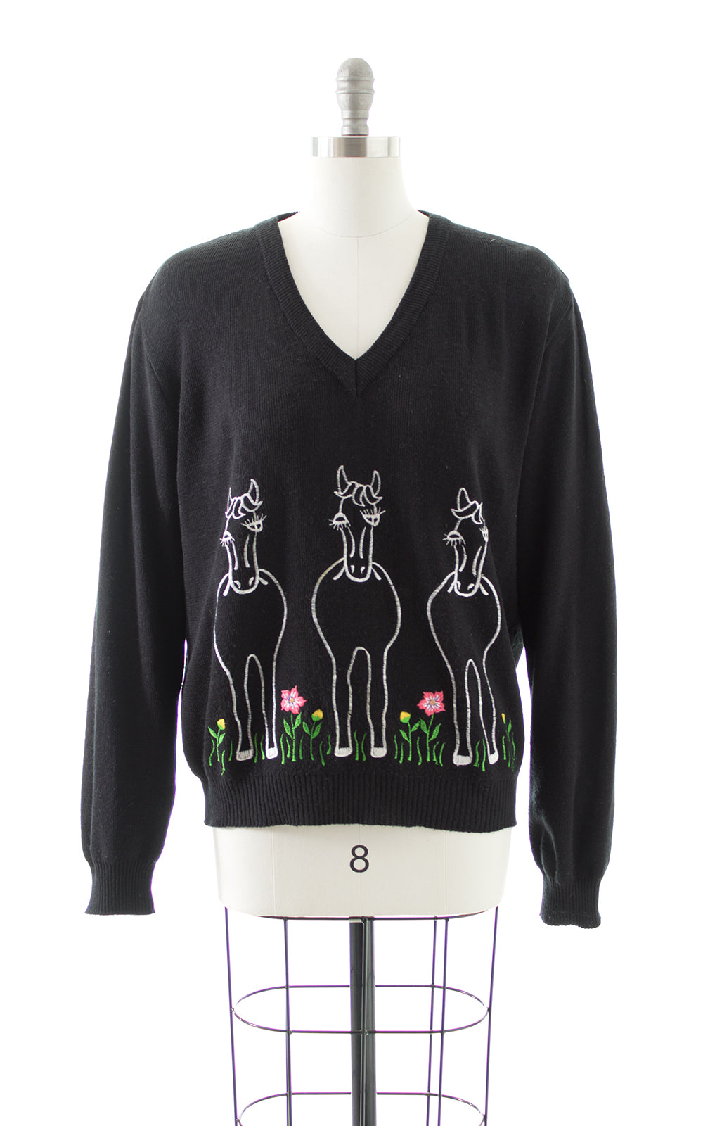 1970s Horse Heads & Tails Sweater BirthdayLifeVintage