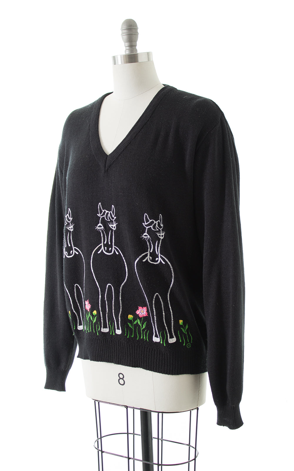 1970s Horse Heads & Tails Sweater BirthdayLifeVintage