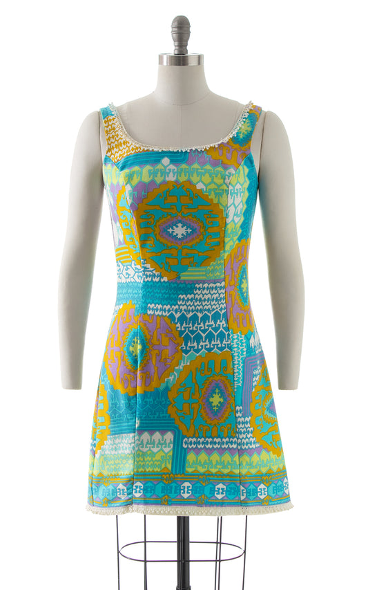 1960s Psychedelic Cotton Sundress BirthdayLifeVintage