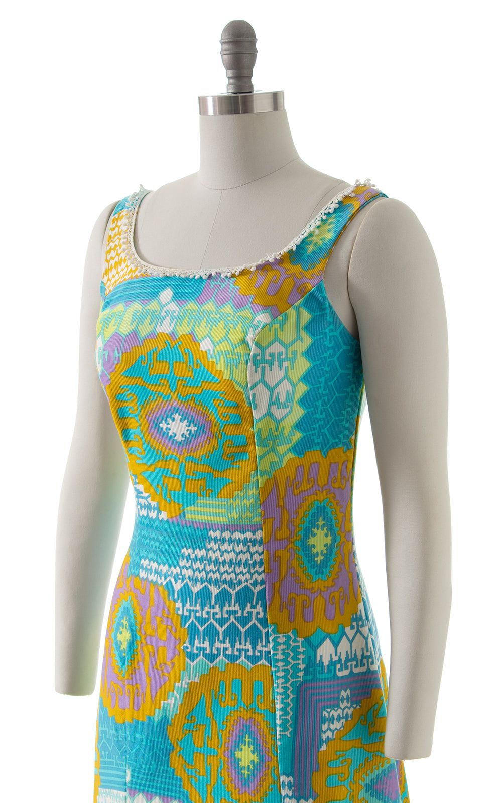 1960s Psychedelic Cotton Sundress BirthdayLifeVintage