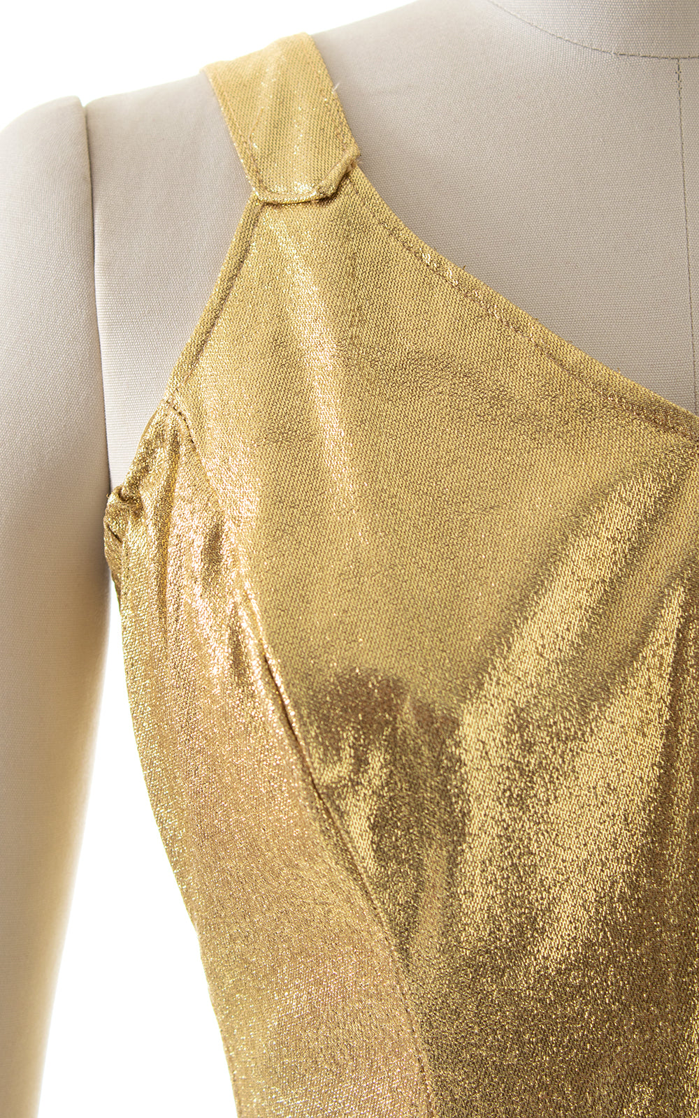 1950s Metallic Gold Lamé Crop Top BirthdayLifeVintage