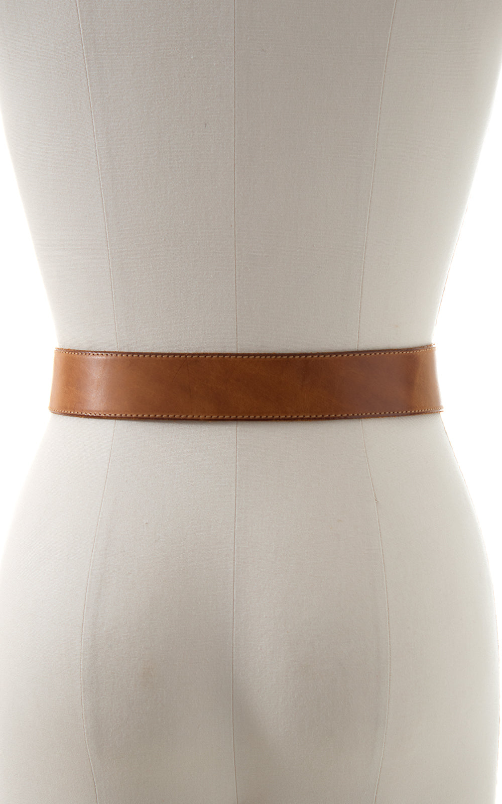 1970s Asymmetrical Leather Cinch Belt BirthdayLifeVintage