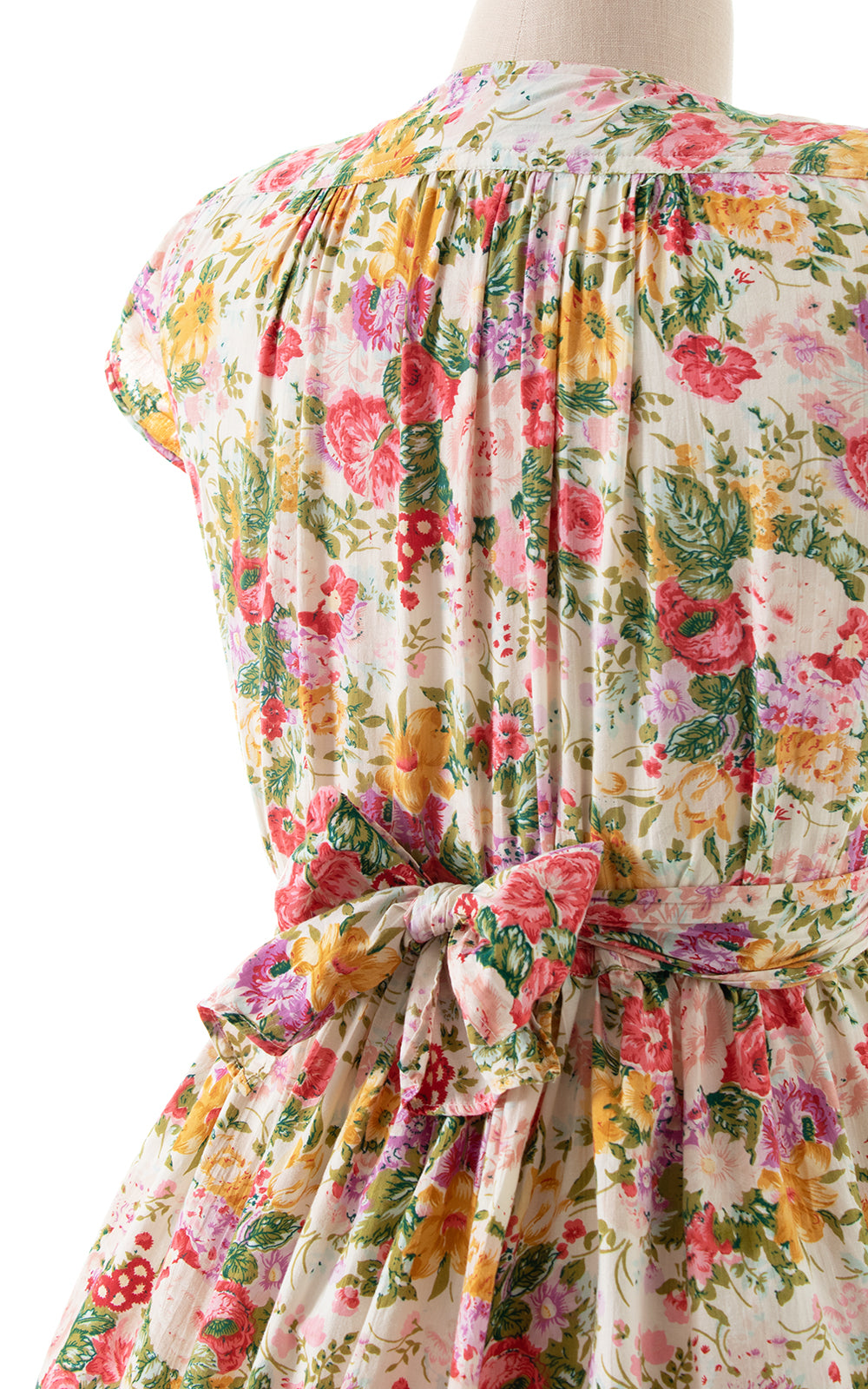1980s Floral Wrap Dress with Pockets | medium/large