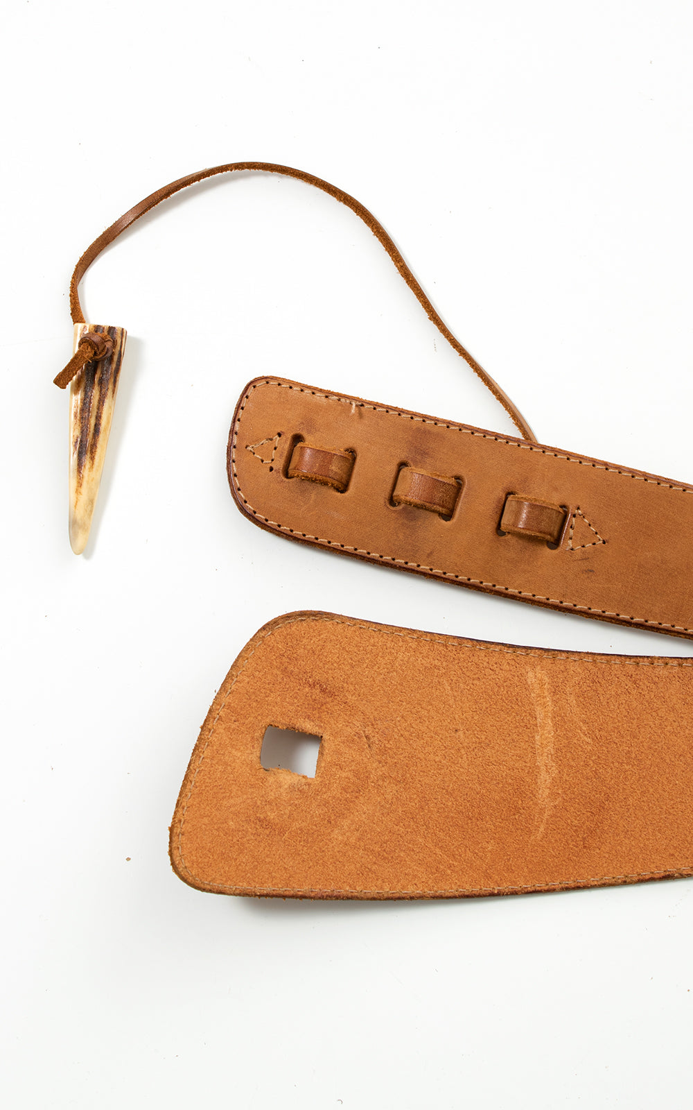 1970s Asymmetrical Leather Cinch Belt BirthdayLifeVintage