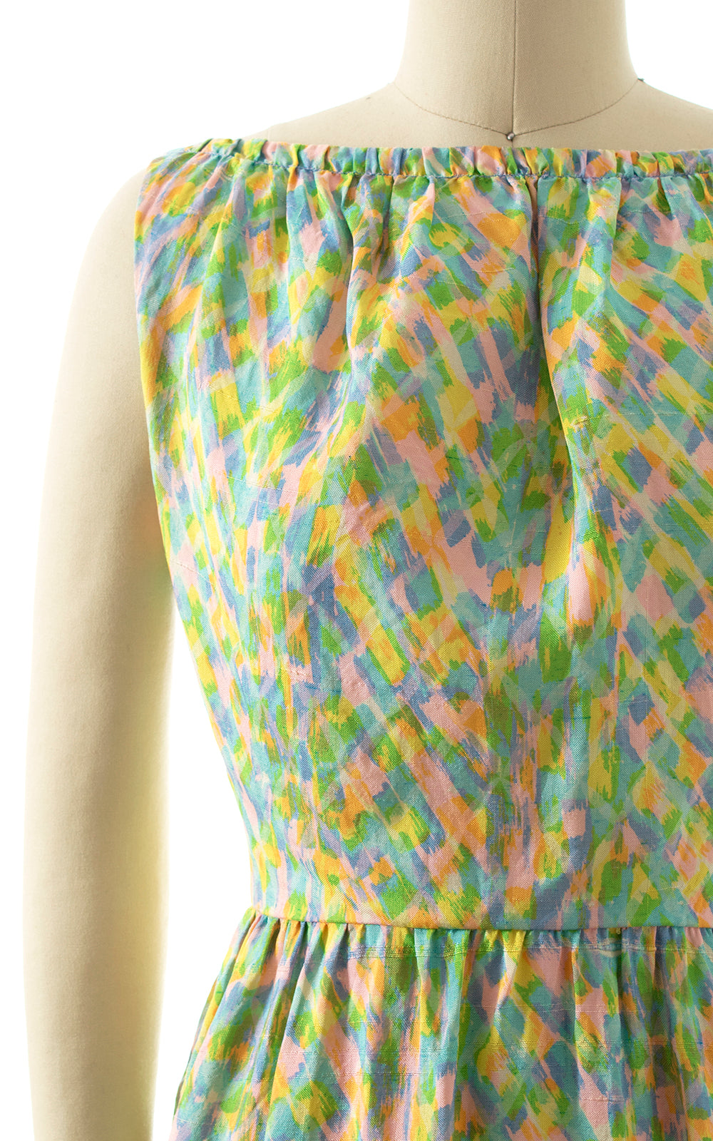 BLV x DEANNA || 1960s Pastel Silk Blend Wiggle Dress | petite x-small