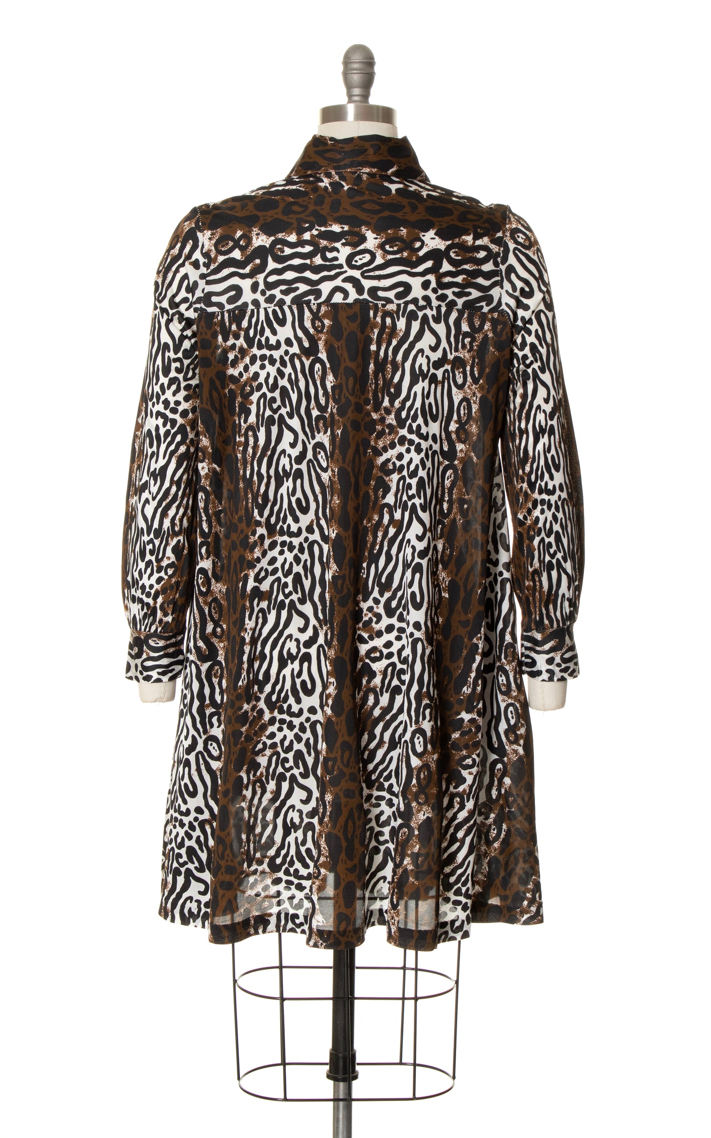 1970s Leopard Print Trapeze Dress | small/medium/large