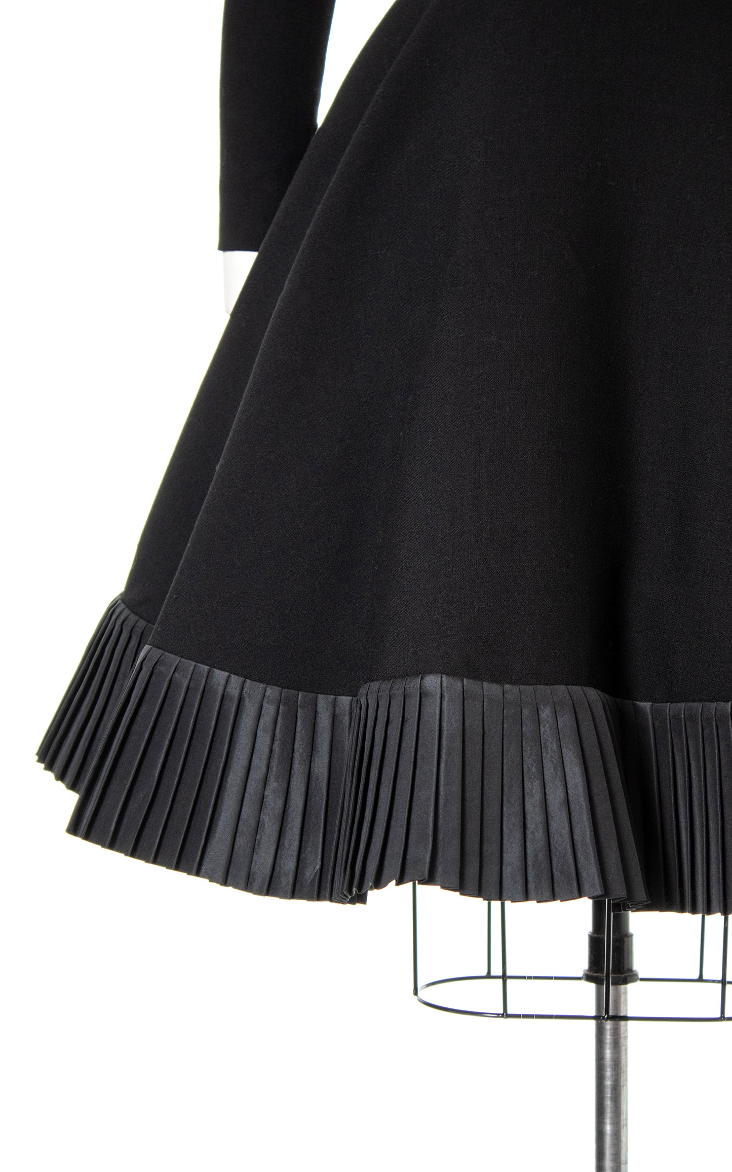 1960s GEOFFREY BEENE Pleated Wool Dress | small