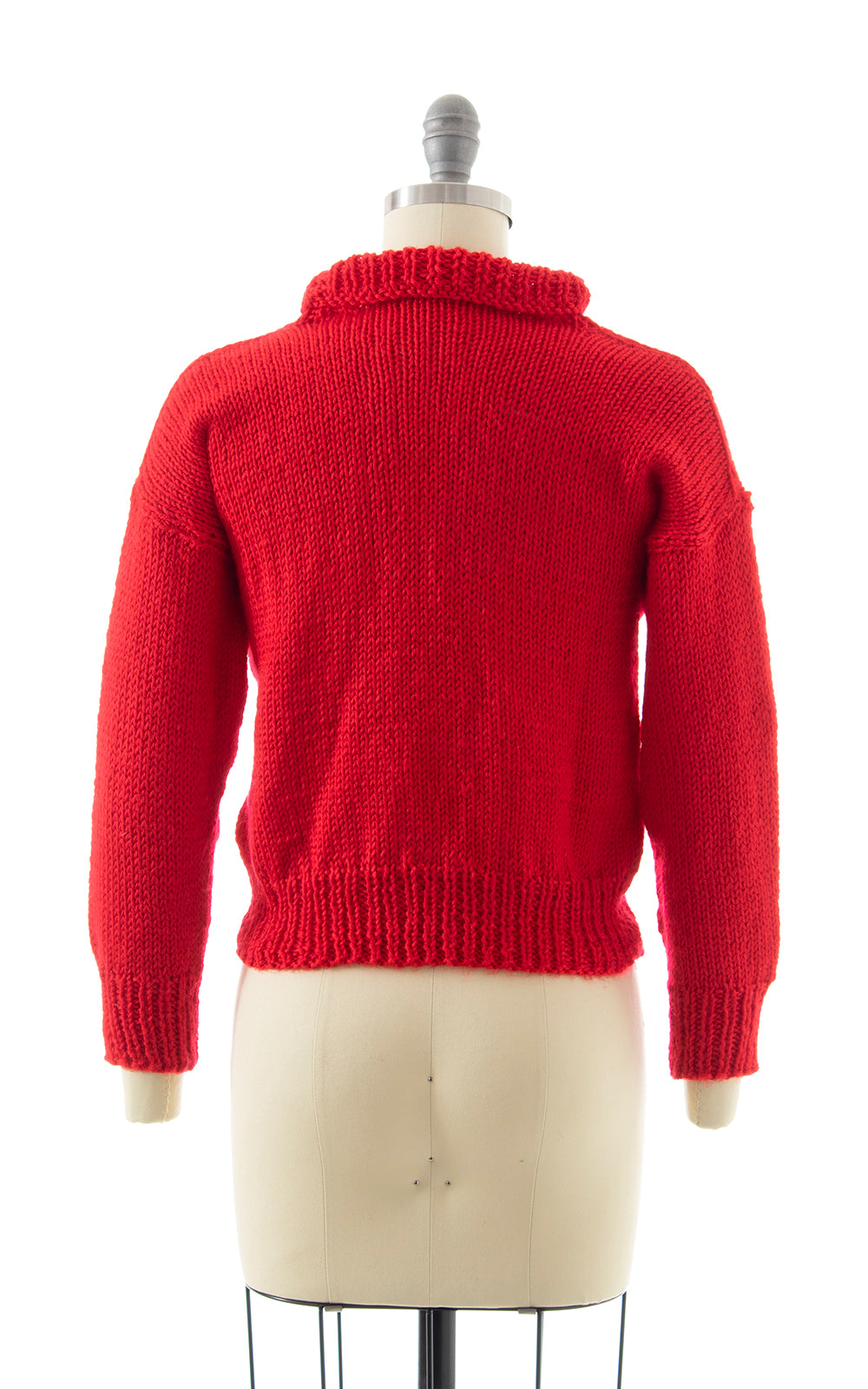 Medium - Size 4 | 1990's Vintage Red Knit 2024 Jacket by Casual Corner