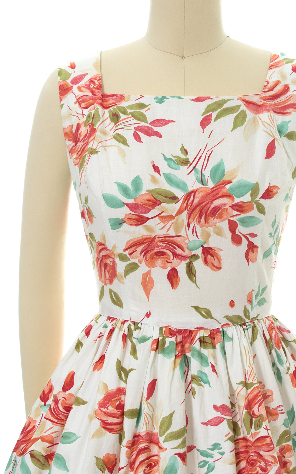 1950s Rose Print Sundress & Bolero Set