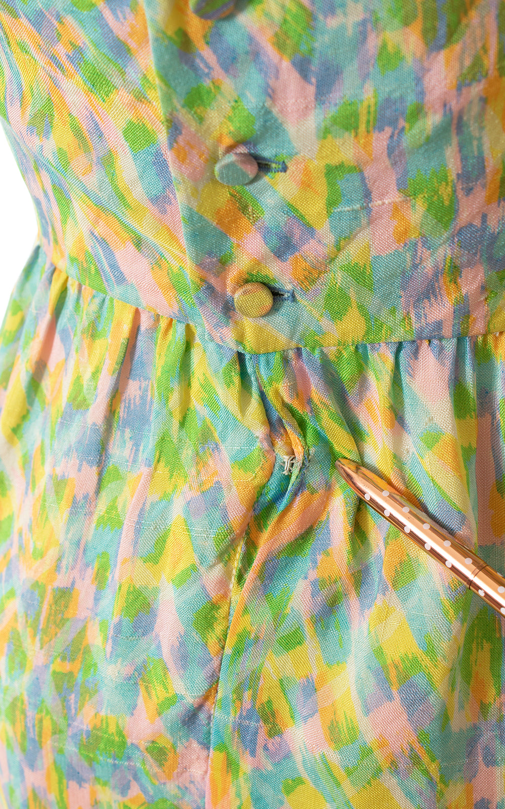 BLV x DEANNA || 1960s Pastel Silk Blend Wiggle Dress | petite x-small