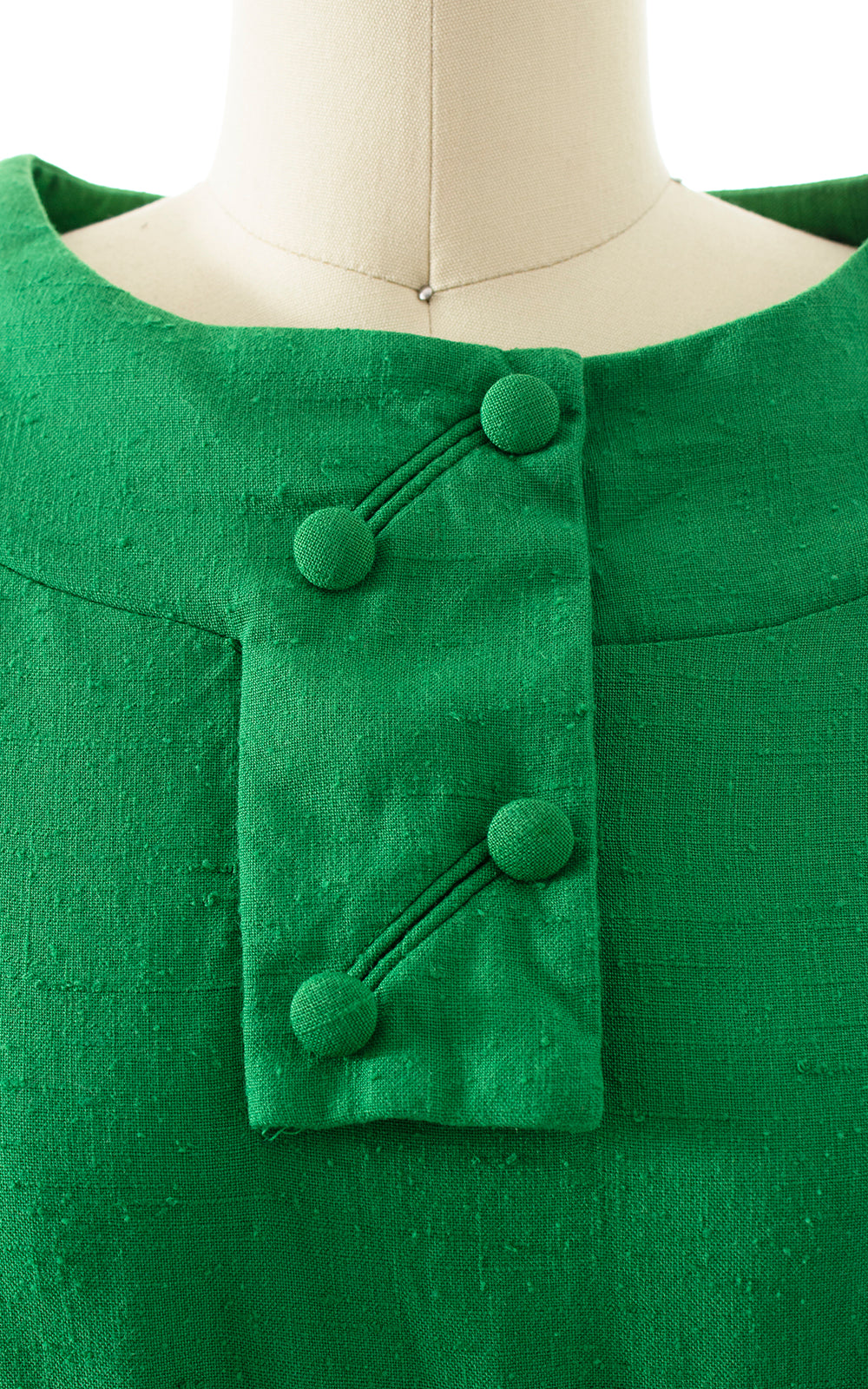 BLV x DEANNA || 1960s Kelly Green Linen Wiggle Dress | x-small