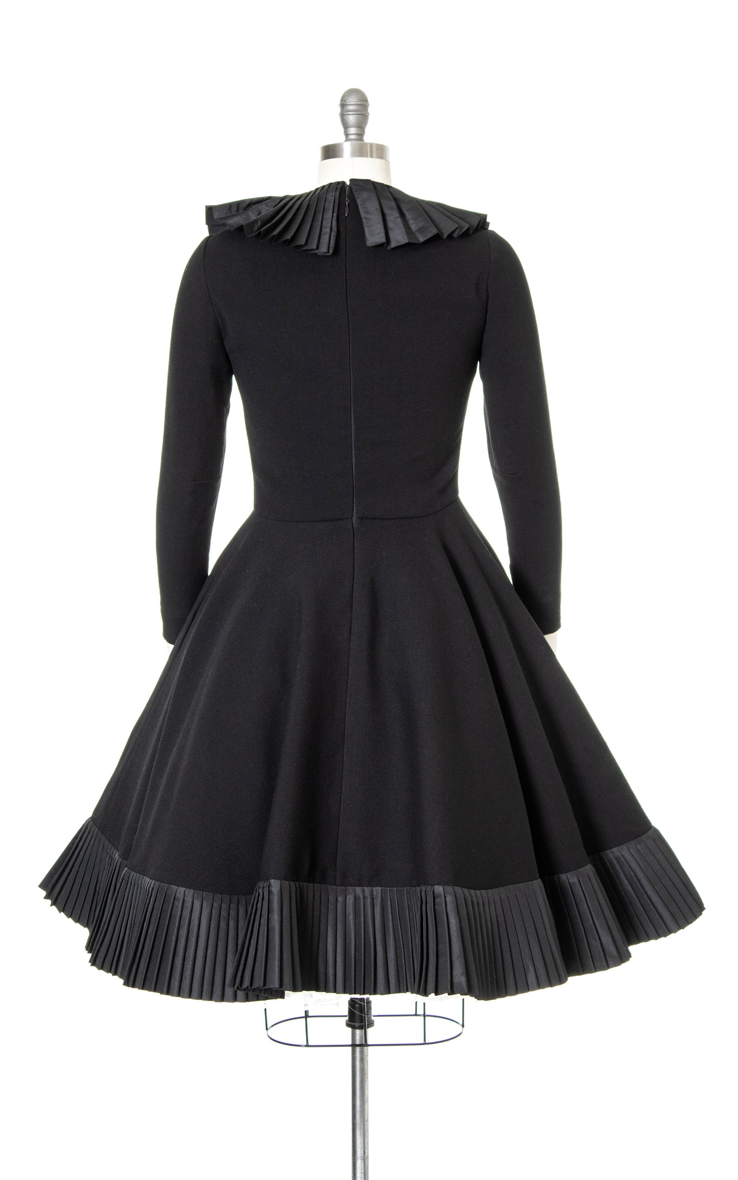 1960s GEOFFREY BEENE Pleated Wool Dress | small