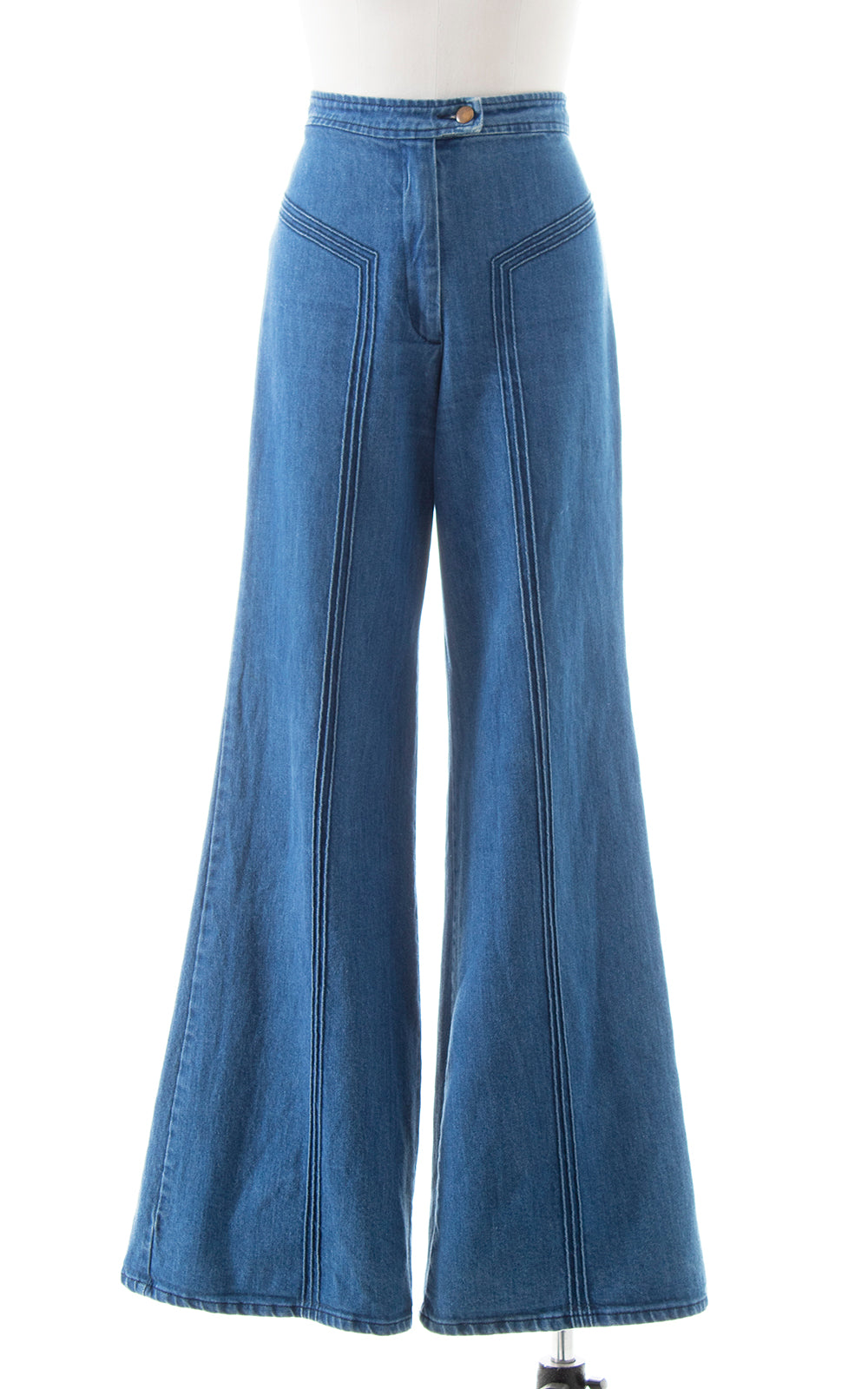 Modern STONED IMMACULATE 1970s Style Wide Leg Jeans | medium/large