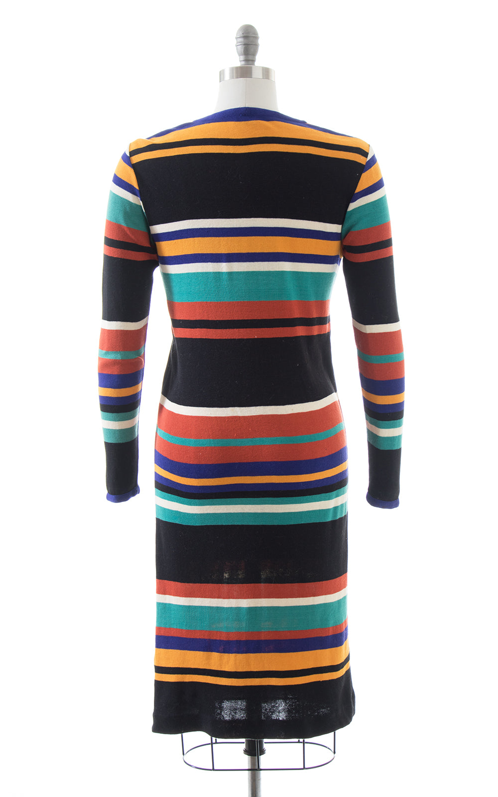 1960s 1970s Missoni Striped Knit Wool Sweater Dress