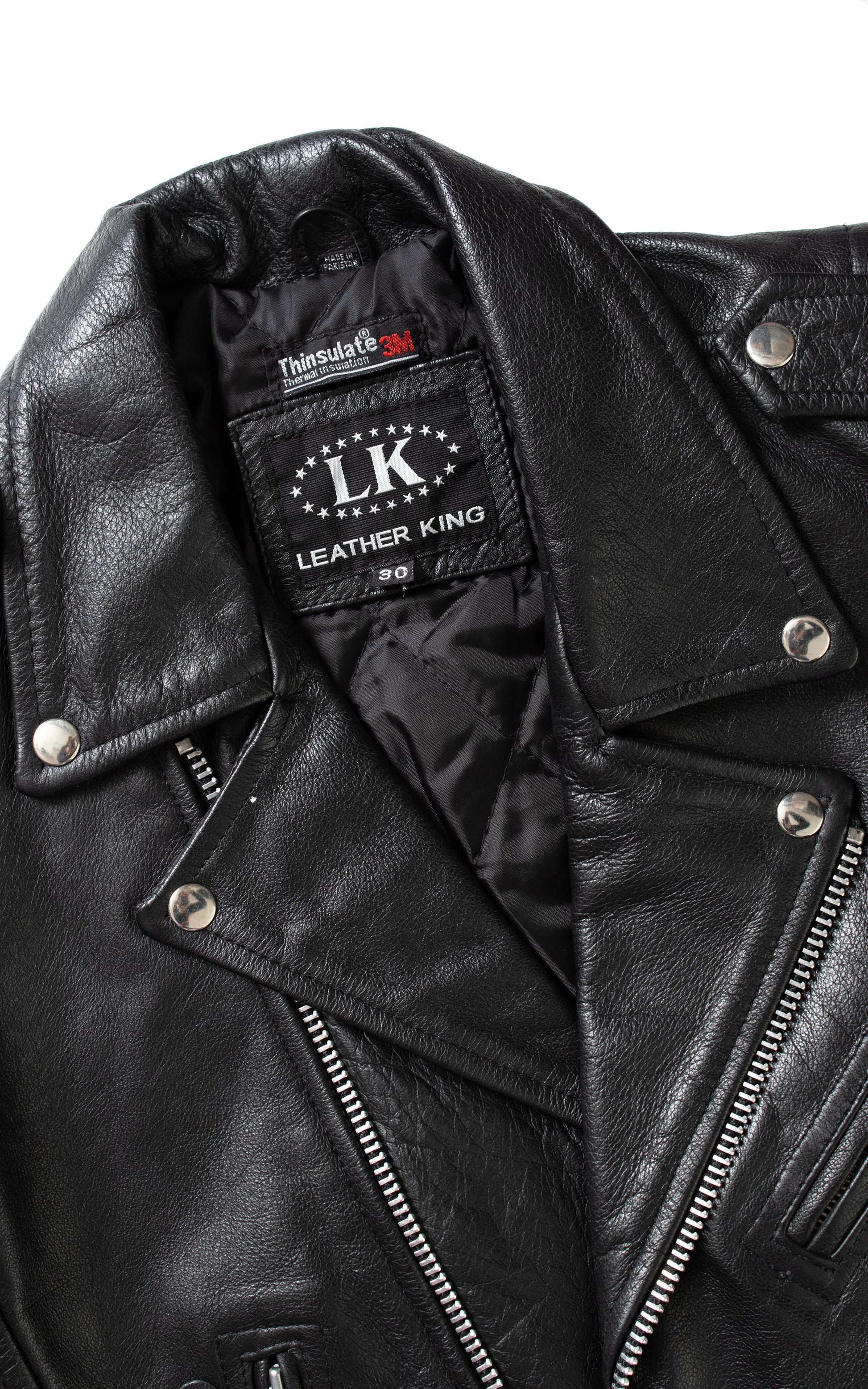 Vintage 80s 1980s Black Leather Moto Jacket BirthdayLifeVintage